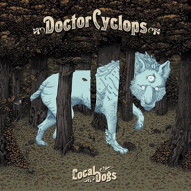 Doctor Cyclops LP artwork for @heavypsychsounds_records 
The band asked the concept for "Local Dogs" to be based on their hometown #Apenine woods where a weird breed of dogs lives... I just added a nod to #Magritte and some #dark #fairytale accent. Lotsa leaves to draw but I'm pretty satisfied with the result tho.
🌳🐺🍂🍃